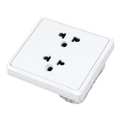 Mặt 2 ổ cắm 3 chấu màu trắng S7UES2-W MPE - Thiết bị điện Mai Linh Electric