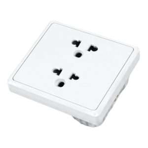 Mặt 2 ổ cắm 3 chấu màu trắng S7UES2-W MPE - Thiết bị điện Mai Linh Electric