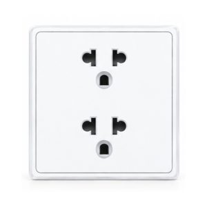 Mặt 2 ổ cắm 3 chấu màu trắng S7UES2-W MPE - Thiết bị điện Mai Linh Electric