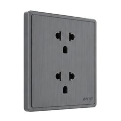 Mặt 2 ổ cắm 3 chấu màu xám S7UES2-GY MPE - Thiết bị điện Mai Linh Electric