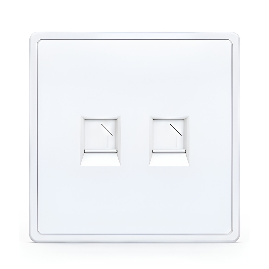 Mặt 2 ổ cắm điện thoại màu trắng S7TEL/2-W MPE - Thiết bị điện Mai Linh Electric