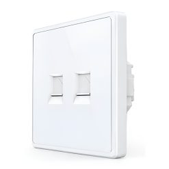 Mặt 2 ổ cắm mạng LAN màu trắng S7LAN/2-W MPE - Thiết bị điện Mai Linh Electric