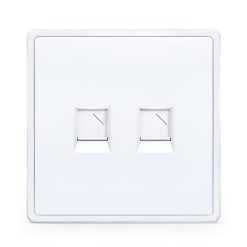 Mặt 2 ổ cắm mạng LAN màu trắng S7LAN/2-W MPE - Thiết bị điện Mai Linh Electric