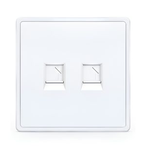 Mặt 2 ổ cắm mạng LAN màu trắng S7LAN/2-W MPE - Thiết bị điện Mai Linh Electric