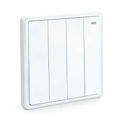 Mặt 4 công tắc 1 chiều màu trắng S704-W MPE - Thiết bị điện Mai Linh Electric