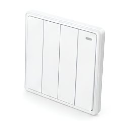 Mặt 4 công tắc 1 chiều màu trắng S704-W MPE - Thiết bị điện Mai Linh Electric