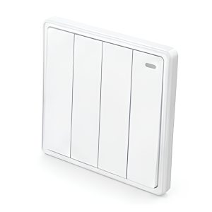 Mặt 4 công tắc 1 chiều màu trắng S704-W MPE - Thiết bị điện Mai Linh Electric