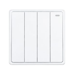 Mặt 4 công tắc 1 chiều màu trắng S704-W MPE - Thiết bị điện Mai Linh Electric