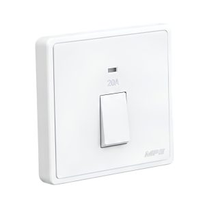 Mặt công tắc 2 cực 20A màu trắng S7MD20-W MPE - Thiết bị điện Mai Linh Electric