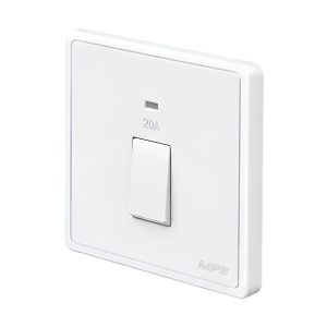 Mặt công tắc 2 cực 20A màu trắng S7MD20-W MPE - Thiết bị điện Mai Linh Electric