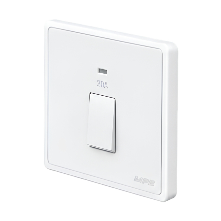 Mặt công tắc 2 cực 20A màu trắng S7MD20-W MPE - Thiết bị điện Mai Linh Electric