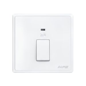 Mặt công tắc 2 cực 20A màu trắng S7MD20-W MPE - Thiết bị điện Mai Linh Electric