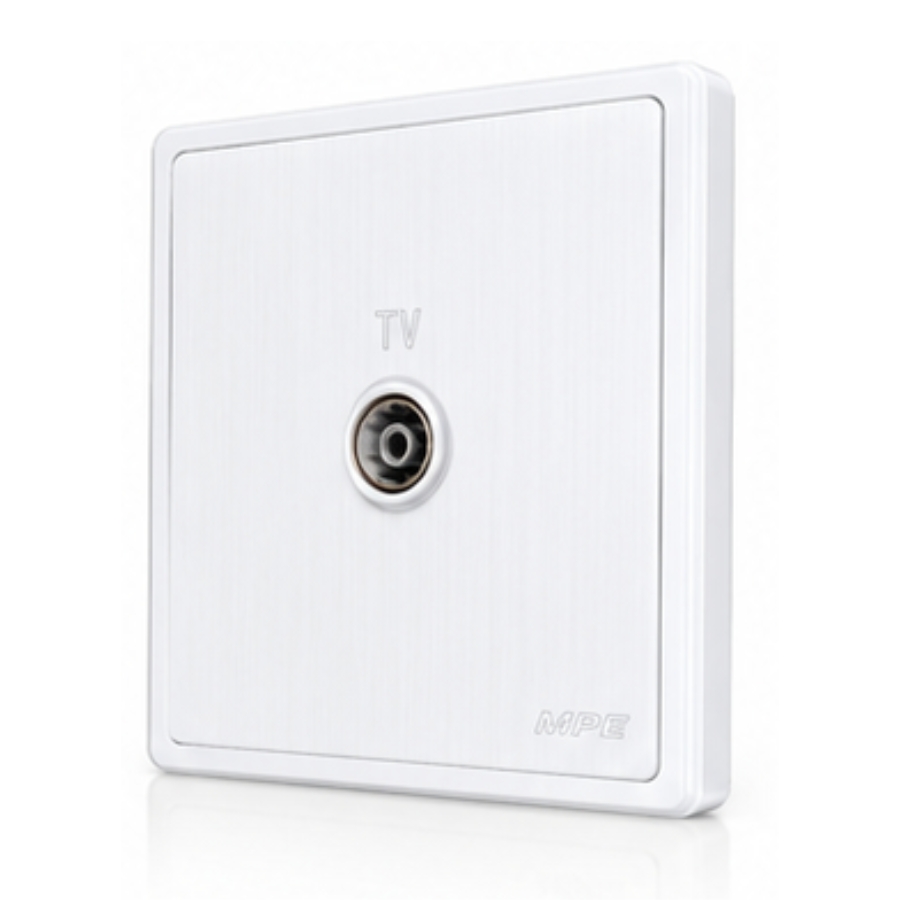 Mặt ổ cắm TV màu trắng S7TV-W MPE - Thiết bị điện Mai Linh Electric