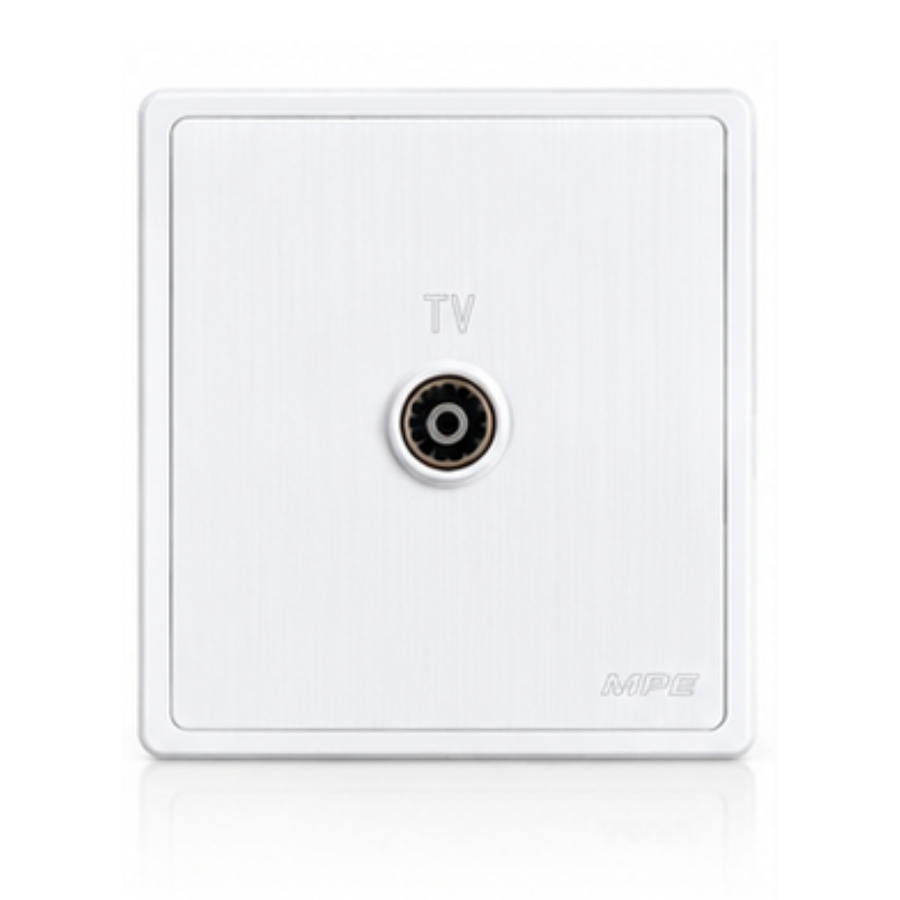 Mặt ổ cắm TV màu trắng S7TV-W MPE - Thiết bị điện Mai Linh Electric