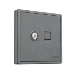 Mặt ổ cắm TV và điện thoại màu xám S7TV/TEL-GY MPE - Thiết bị điện Mai Linh Electric