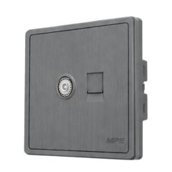 Mặt ổ cắm TV và điện thoại màu xám S7TV/TEL-GY MPE - Thiết bị điện Mai Linh Electric