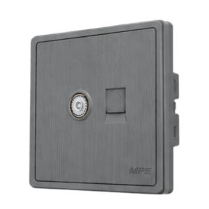 Mặt ổ cắm TV và điện thoại màu xám S7TV/TEL-GY MPE - Thiết bị điện Mai Linh Electric