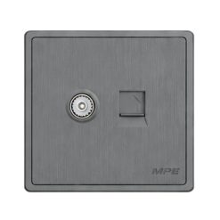 Mặt ổ cắm TV và mạng LAN màu xám S7TV/LAN-GY MPE - Thiết bị điện Mai Linh Electric