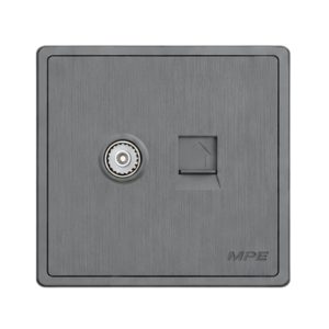Mặt ổ cắm TV và mạng LAN màu xám S7TV/LAN-GY MPE - Thiết bị điện Mai Linh Electric