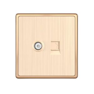 Mặt ổ cắm Tivi và điện thoại mã S7TV/TEL MPE - Thiết bị điện Mai Linh Electric