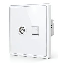 Mặt ổ cắm Tivi và mạng LAN màu trắng S7TV/LAN-W MPE - Thiết bị điện Mai Linh Electric