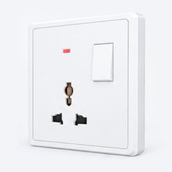 Mặt ổ cắm đa năng tích hợp công tắc màu trắng S7MS-W MPE - Thiết bị điện Mai Linh Electric