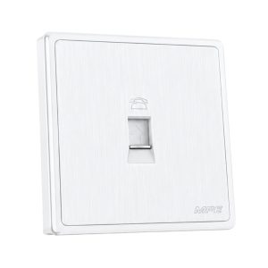 Mặt ổ cắm điện thoại màu trắng S7TEL-W MPE - Thiết bị điện Mai Linh Electric