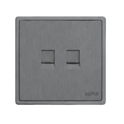 Mặt ổ cắm điện thoại và mạng LAN màu xám S7TEL/LAN-GY MPE - Thiết bị điện Mai Linh Electric