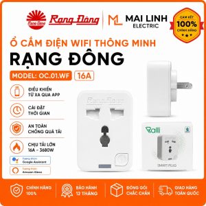 Ổ cắm Wifi đơn OC.01.WF 16A Rạng Đông - Thiết bị điện Mai Linh Electric
