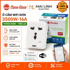 Ổ cắm Wifi đơn OC.01.WF 16A Rạng Đông - Thiết bị điện Mai Linh Electric