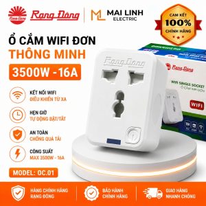 Ổ cắm Wifi đơn OC.01.WF 16A Rạng Đông - Thiết bị điện Mai Linh Electric