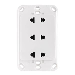 Ổ cắm ba 2 chấu đế liền A20US3N MPE - Thiết bị điện Mai Linh Electric