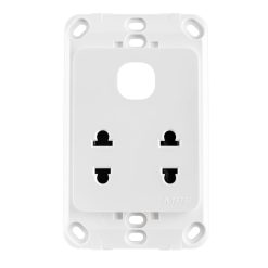 Ổ cắm đôi 2 chấu 16A và 1 lỗ A20US2XN MPE - Thiết bị điện Mai Linh Electric