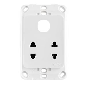 Ổ cắm đôi 2 chấu 16A và 1 lỗ A20US2XN MPE - Thiết bị điện Mai Linh Electric