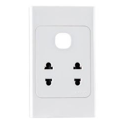 Ổ cắm đôi 2 chấu 16A và 1 lỗ A20US2XN MPE - Thiết bị điện Mai Linh Electric