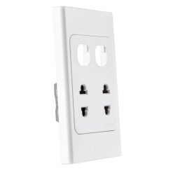 Ổ cắm đôi 2 chấu 16A và 2 lỗ A20US2XXN MPE - Thiết bị điện Mai Linh Electric