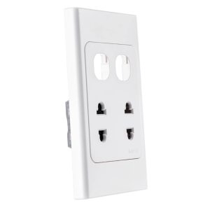 Ổ cắm đôi 2 chấu 16A và 2 lỗ A20US2XXN MPE - Thiết bị điện Mai Linh Electric