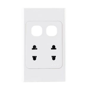 Ổ cắm đôi 2 chấu 16A và 2 lỗ A20US2XXN MPE - Thiết bị điện Mai Linh Electric