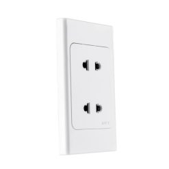 Ổ cắm đôi 2 chấu đế liền mã A20US2N MPE - Thiết bị điện Mai Linh Electric