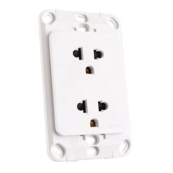 Ổ cắm đôi 3 chấu đế liền A20UES2N MPE - Thiết bị điện Mai Linh Electric