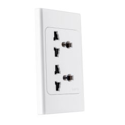 Ổ cắm đôi đa năng đế liền A20UESM2N MPE - Thiết bị điện Mai Linh Electric