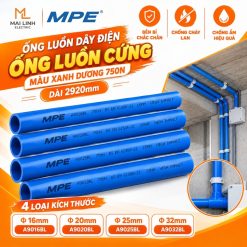 Ống luồn dây điện - Ống luồn cứng màu xanh dương 750N Phi 16mm Dài 2920mm Mã A9016BL MPE - Thiết bị điện Mai Linh Electric